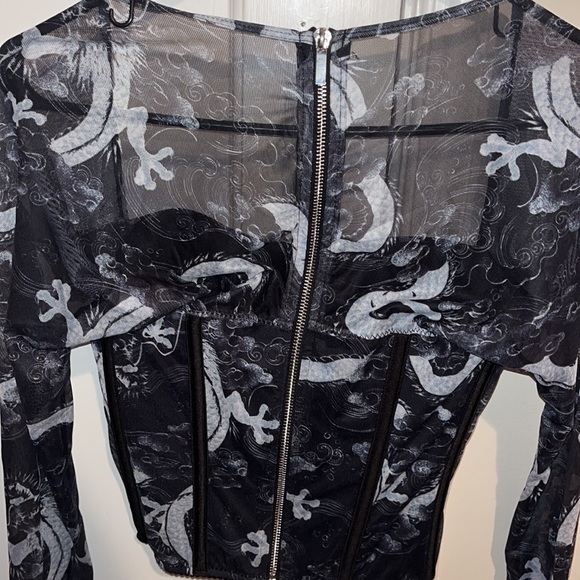 Corset long sleeve top - Picture 3 of 6